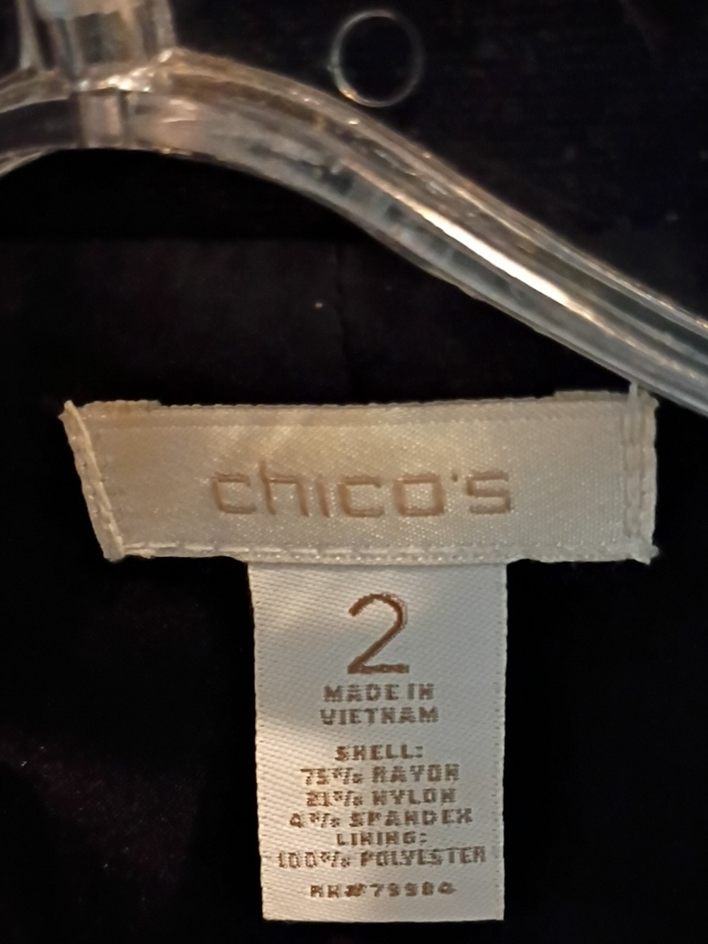 Black Jacket Sz 2 (Chico) Women